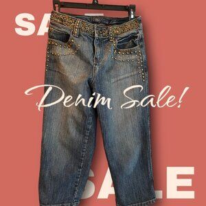 ✅3/$20 Sale-BACCINI Blingy Capri Jeans - Women's / Juniors 2P